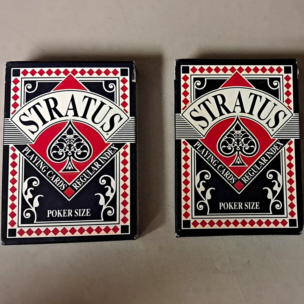 Stratus Playing Cards Poker Size 2 Decks NIB Sealed